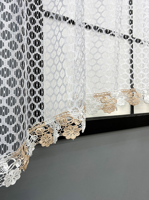 Кухонна арка VR-Textil № 000к сітка з макраме білий 270х155 см (51-274) Київ - фото 6