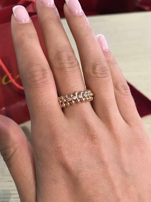 Cartier кільце з зубчиками в трьох кольорах Одеса - фото 10