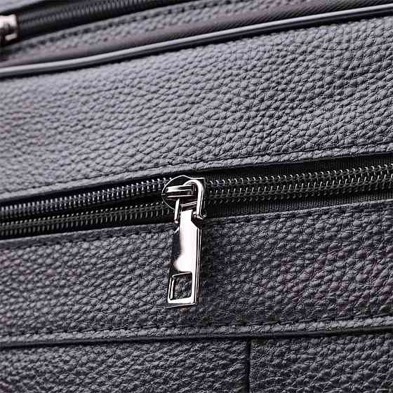 Сумка мужская с ручкой для переноса в руке из натуральной кожи Vintage 23029 Черный Киев