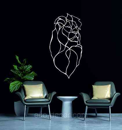 Настенный декор Панно «Лев» Декор на стену 90*45 см, Белый Киев