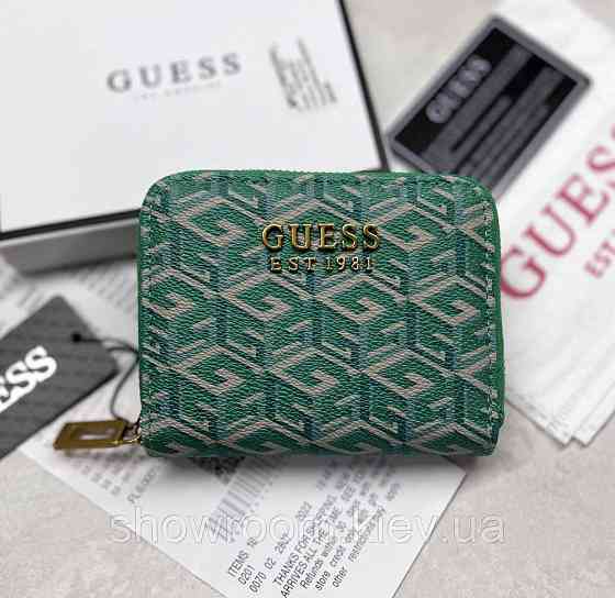 Жіночий маленький гаманець Guess (7594-1) green Київ