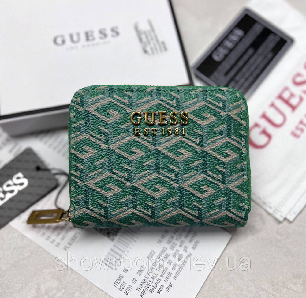 Жіночий маленький гаманець Guess (7594-1) green Київ - фото 1