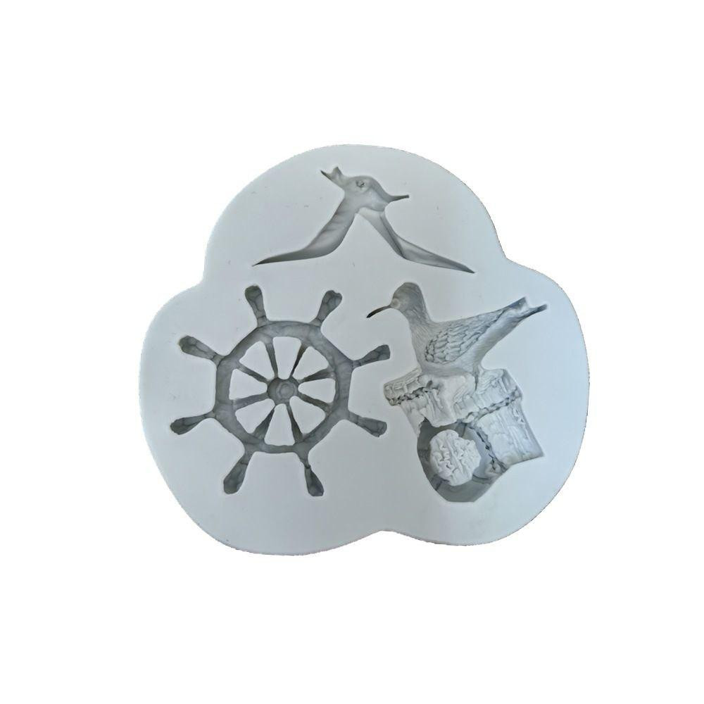 Молд силиконовый морской 85 на 95 мм серый Киев - изображение 13