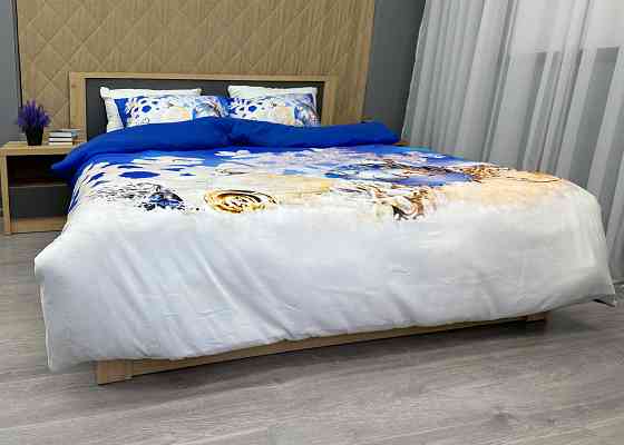 Комплект постільної білизни Фланель, Євро 200х220 з Різдвяним (Новорічним) принтом (88-199) Київ