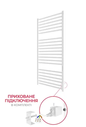 Електрична рушникосушка HF Derby 1170х530 TR K біла матова Київ