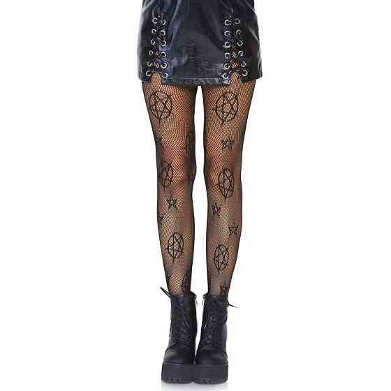 Колготи сітка з малюнком жіночі one size чорний Київ