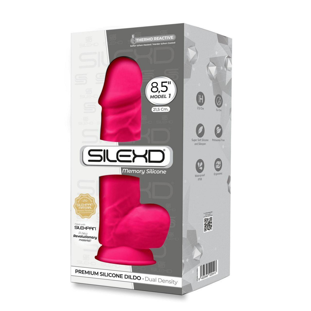 Фалоімітатор SilexD Norman Pink (MODEL 4 size 8.5in), двошаровий, силікон + Silexpan, діаметр 5 см Sex Aura Київ - фото 4