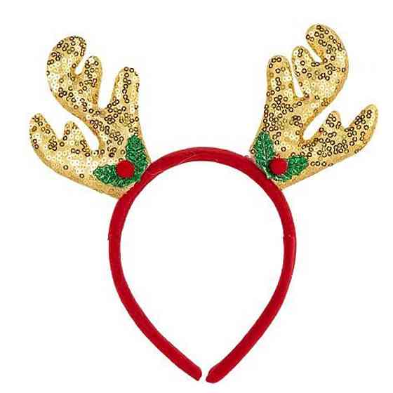 Обідок новорічний "Оленячі ріжки" 2511(Gold) 16,5х14,5 см Вінниця