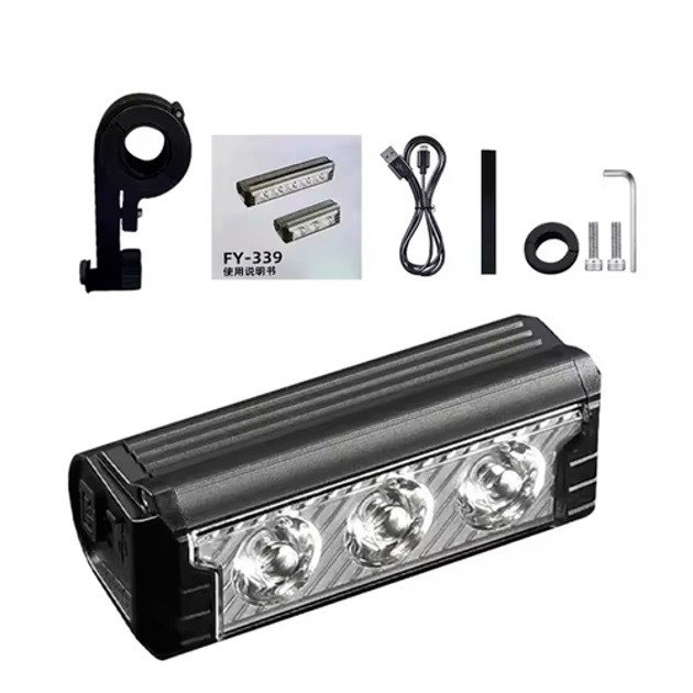 Велосипедная фара со встроенным аккумулятором FY-339B-3LED(white+yellow), Фара алюминиевая велосипедная IM-13 Львов - изображение 5