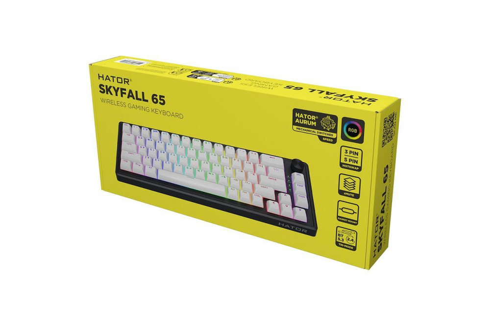 Клавіатура бездротова Hator Skyfall 65 Wireless Black-White (HTK3160UA) ( 12783 ) Харків - фото 7