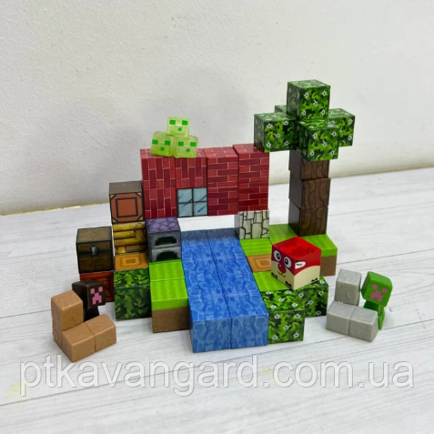 Конструктор магнітний майнкрафт 53 магнітних блока Dream World LZCK 060 Хмельницький - фото 1