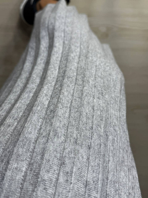 Спідниця жіноча Accorddream 62313 вʼязана пліссе міді на резинці, сірий, one size Київ - фото 14