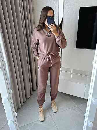 Жіночий теплий прогулянковий костюм: світшот і штани фліс Моко, 48/50 Одеса