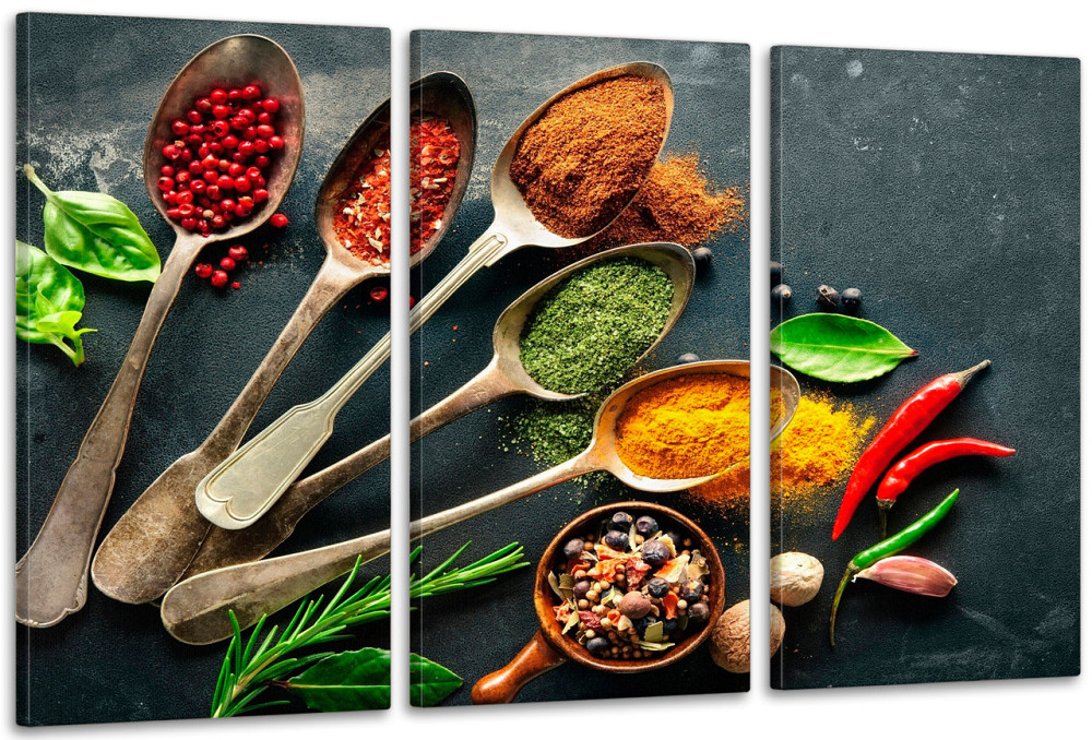 Модульная картина в гостиную / спальню  Ложки спецій     ART-024_3A Киев - изображение 1