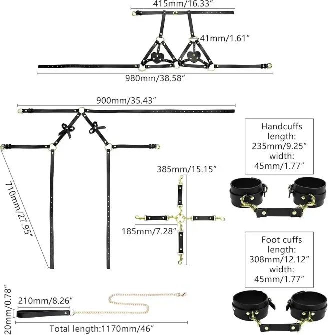 БДСМ-набор LOCKINK YEAHWOW Forced Nadu pose correction set Львов - изображение 6