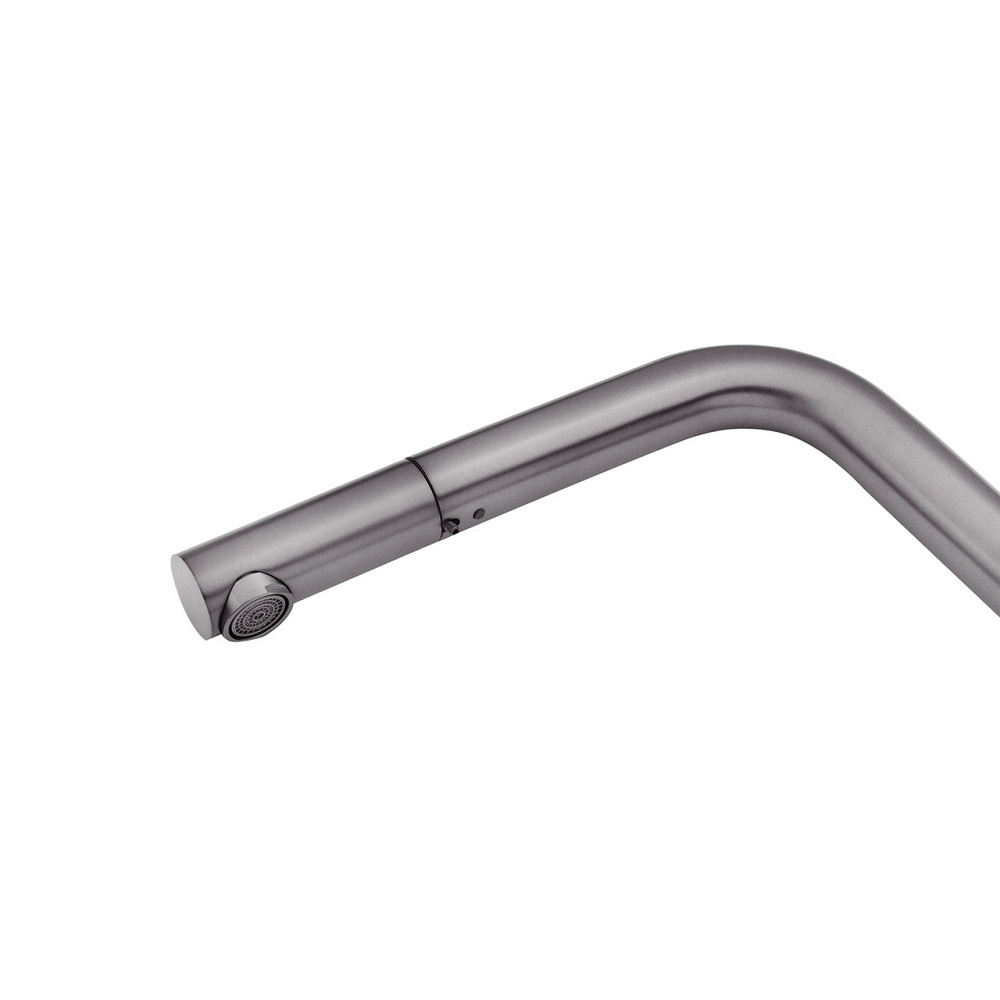 Змішувач для кухні з висувним виливом Kroner KRPё Edelstahl Klassisch - PVD03917 графіт Київ - фото 8