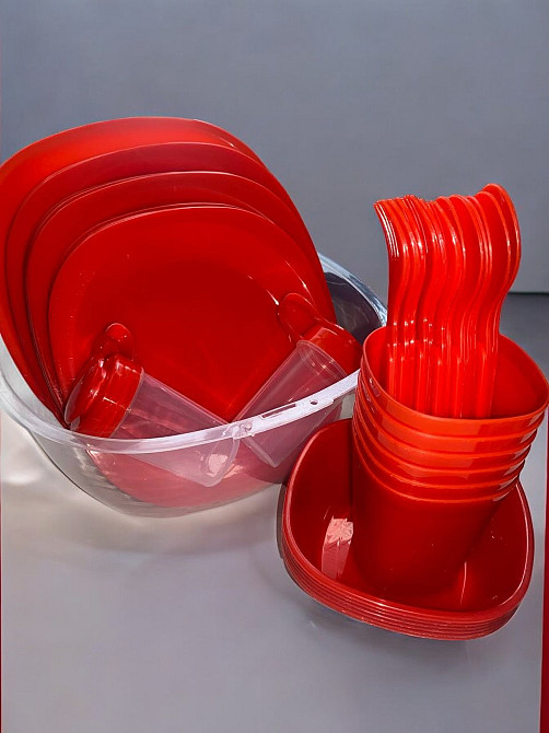 Набор  EDENBERG Пластмассовой Посуды Для Пикника 48 Предметов 6 персон EB-18521 PT Одесса - изображение 4