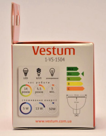 Led лампа gu5.3 MR16 3W 3000K Vestum Киев