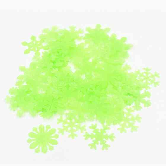 Снежинки новогодние 48 штук 3 см салатовый Киев