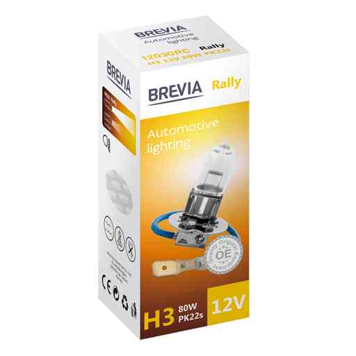 Галогенова лампа Brevia H3 12V 80W PK22s Rally CP Львів