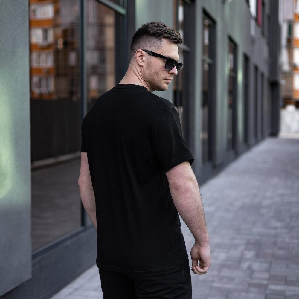 Чоловіча футболка бавовняна Pobedov Peremoga чорна Київ - фото 7