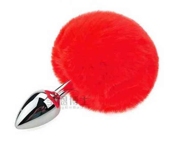 Анальна пробка з хвостом SKN-Z33 Red ( розмір XS ) Sex Aura Київ