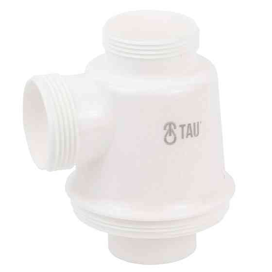 TAU Сифон для кухонной мойки с пластиковым выпуском 3½" выводом под стир. машину круглым перели Київ