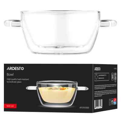 Бульйонниця Ardesto 500 мл боросилікатне скло прозора (AR2650BB) Вінниця