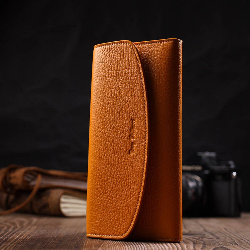 Отличный женский кошелек с монетницей на молнии из натуральной кожи Желтый (Tony Bellucci) Киев - изображение 2