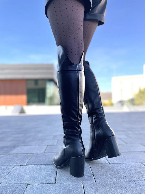 Stepter Ботфорты женские STEPTER черные натуральная кожа зима евро-хутро 36р.38р.40р. (3905) Коломия - фото 9