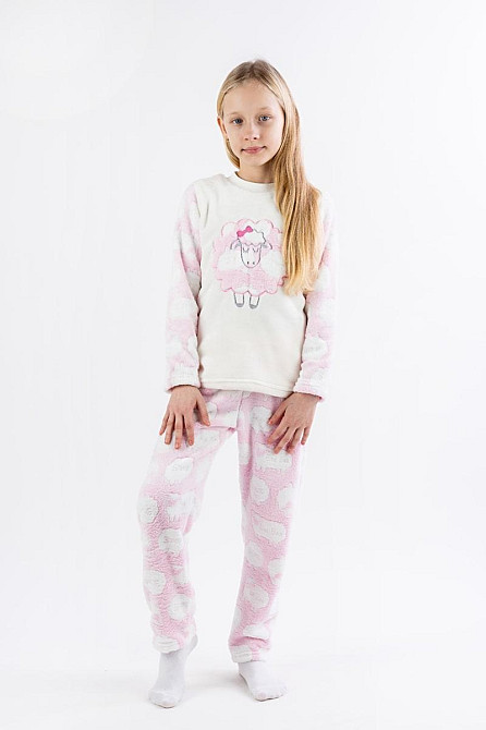Піжама дитяча "Овечка", рожева, зріст 110, 122, топ Крохатушка одяг Київ - фото 1