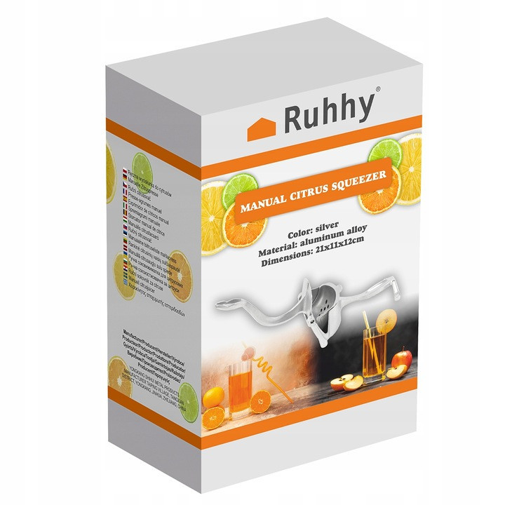Ручний соковитискач для цитрусових з ситом Ruhhy (24030) Алюміній Нововолинськ - фото 9