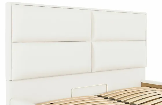 Ліжко Sheffield Comfort 140 х 200 см Fly 2200 З підйомним механізмом та нішою для білизни Білий Дніпро