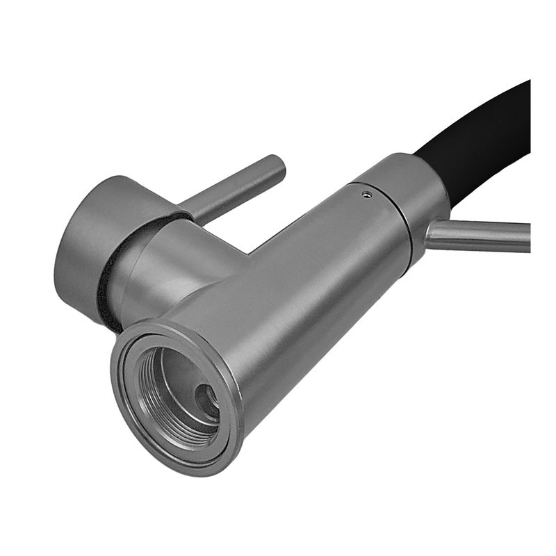 Кухонный смеситель Zerix FUL-017 с силиконовым изливом Graphite Refl.Black из нержавеющей стали SUS304 (графит) Харьков - изображение 4