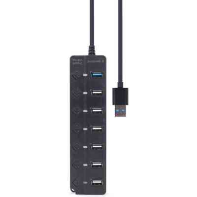 Концентратор Gembird 7 ports (1xUSB3.1+6xUSB2.0) switch black (UHB-U3P1U2P6P-01) Винница