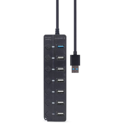 Концентратор Gembird 7 ports (1xUSB3.1+6xUSB2.0) switch black (UHB-U3P1U2P6P-01) Винница - изображение 5