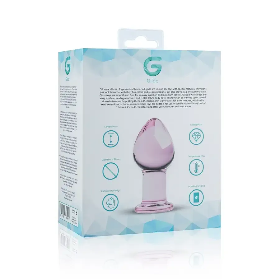 Рожева анальна пробка зі скла Gildo Pink Glass Buttplug Львів - фото 5