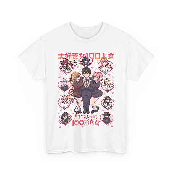 Футболка для хлопчика з аніме принтом Аніме Арт Гірлфріендс Хеавй оверсайз (зріст від 165 до 180) Чорний AnimeJ0213m Дніпро