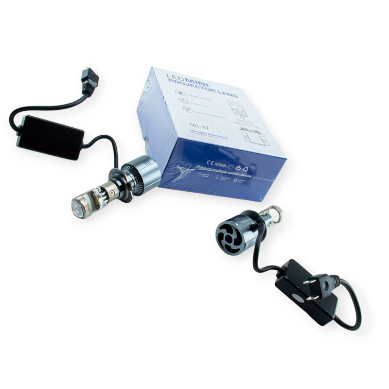 Автолампа H7 12V-24V G01 5700K 38W радіатор та вентилятор лінза LED Мукачево - фото 1