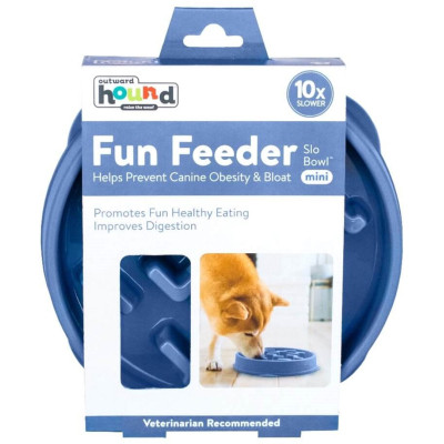 Посуд для собак Outward Hound Миска-лабіринт Fun Feeder Тетріс середня блакитна (0700603678308) Вінниця - фото 3