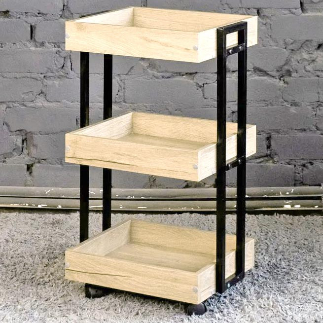 Этажерка для ванной на колёсиках 