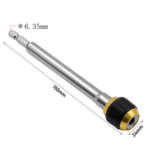 Тримач біт магнітний 1/4" 150мм з фіксатором, CR-V Вінниця - фото 4