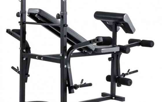 Лавка для жиму + 4 грифа + 85 кг дисків Гантелі, гирі, штанги та диски АВС пластик комплект Київ