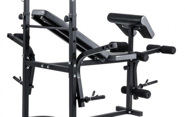 Лавка для жиму + 4 грифа + 85 кг дисків Гантелі, гирі, штанги та диски АВС пластик комплект Київ - фото 2