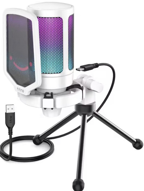 Игровой микрофон fifine A6‼️ black/white ‼️ Харьков - изображение 7