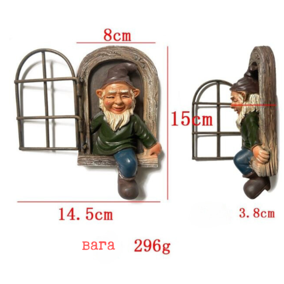 Садовая фигурка Гном в окне. Подвесная садовая фигурка. Садовый гном. Одесса