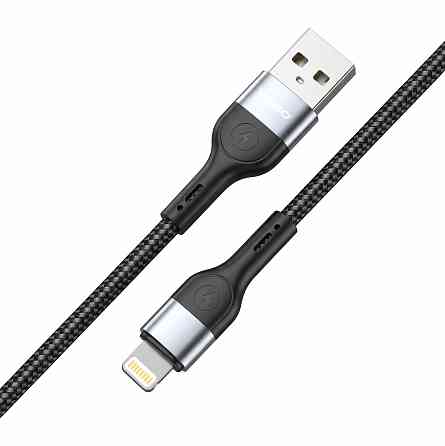 Кабель Winso Pro USB to Lightning TPE+плетіння 1,2м чорний Львів