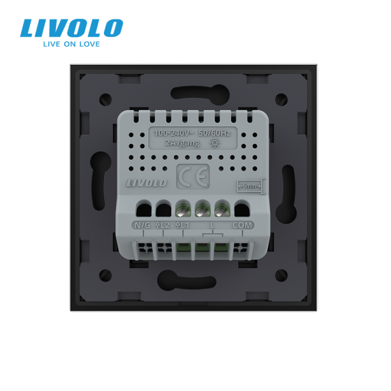 LIVOLO Сенсорний диммер 1 сенсор LIVOLO чорний матове скло Коломия