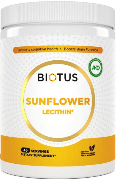 Лецитин подсолнечный Biotus Lecithin Sunflower 454 г Киев - изображение 1