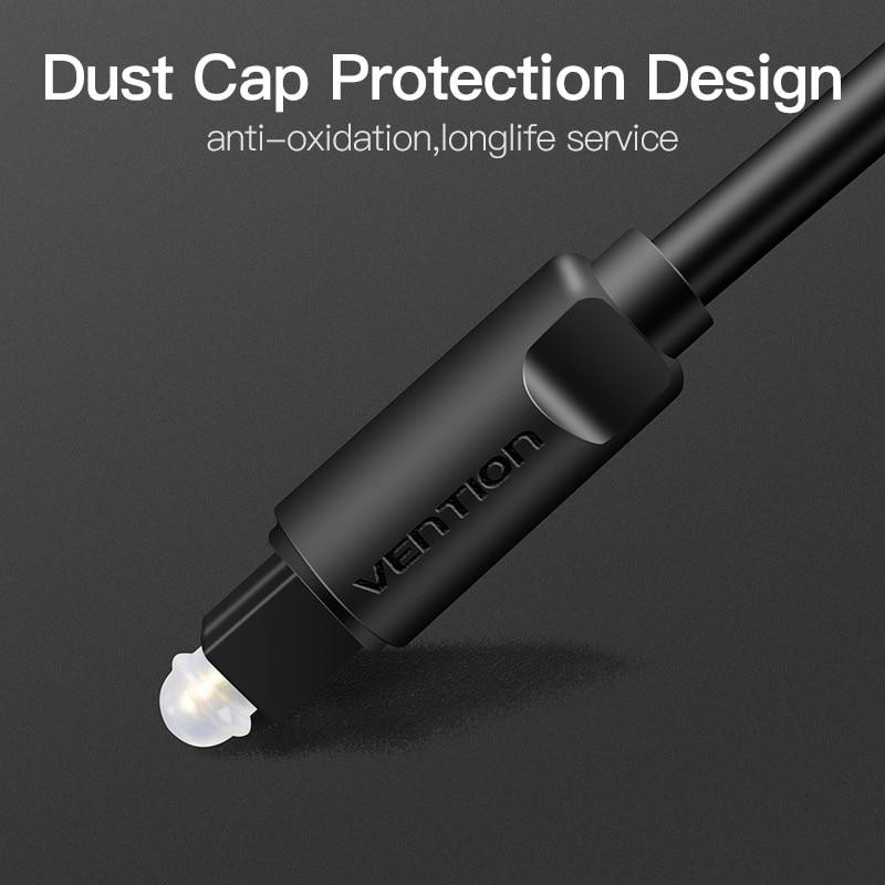 Кабель мультимедійний аудіо оптичний Vention BAEBJ Toslink S/PDIF (Чорний, 5м) Николаев - изображение 6